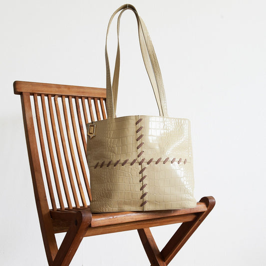 Vintage Yves Saint Laurent offwhite Tote Bag - Secondista