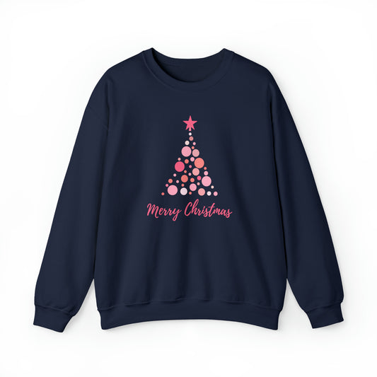 Merry Christmas Pink Tree Sweatshirt