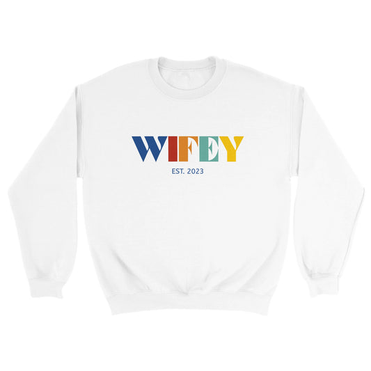 Personalized Wifey Retro Sweatshirt