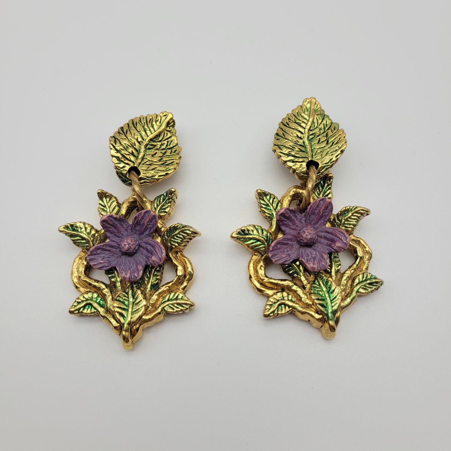Vintage flower earrings Frederic Volle