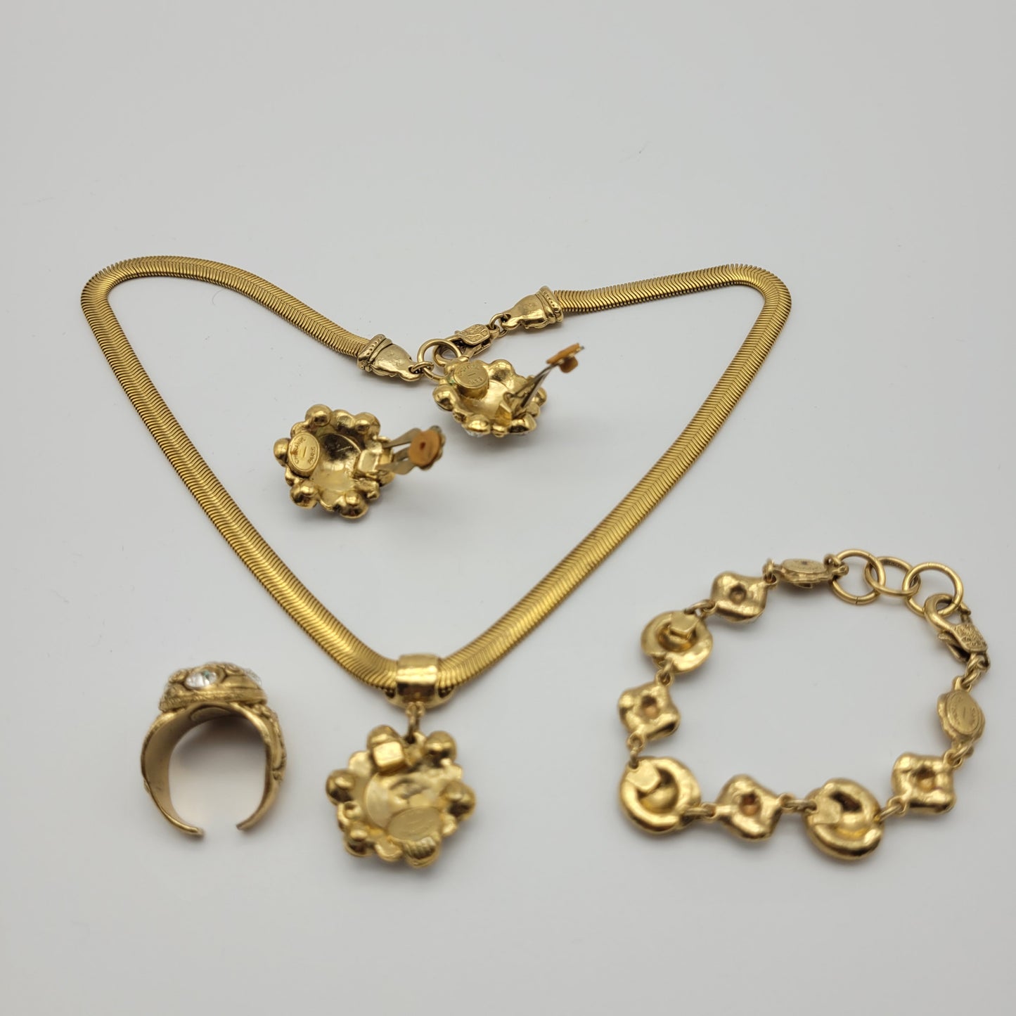 Vintage flower jewelry set Chorange