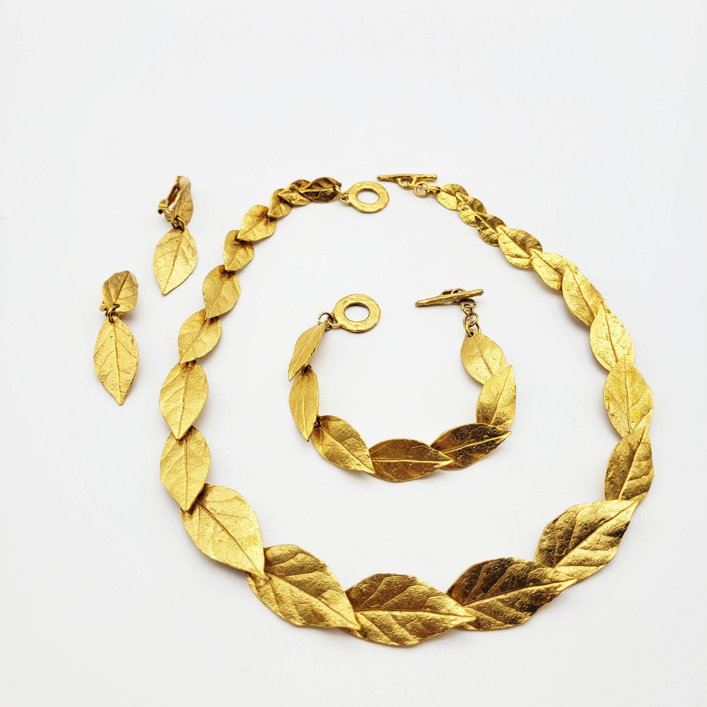 Vintage gold plated jewelry set