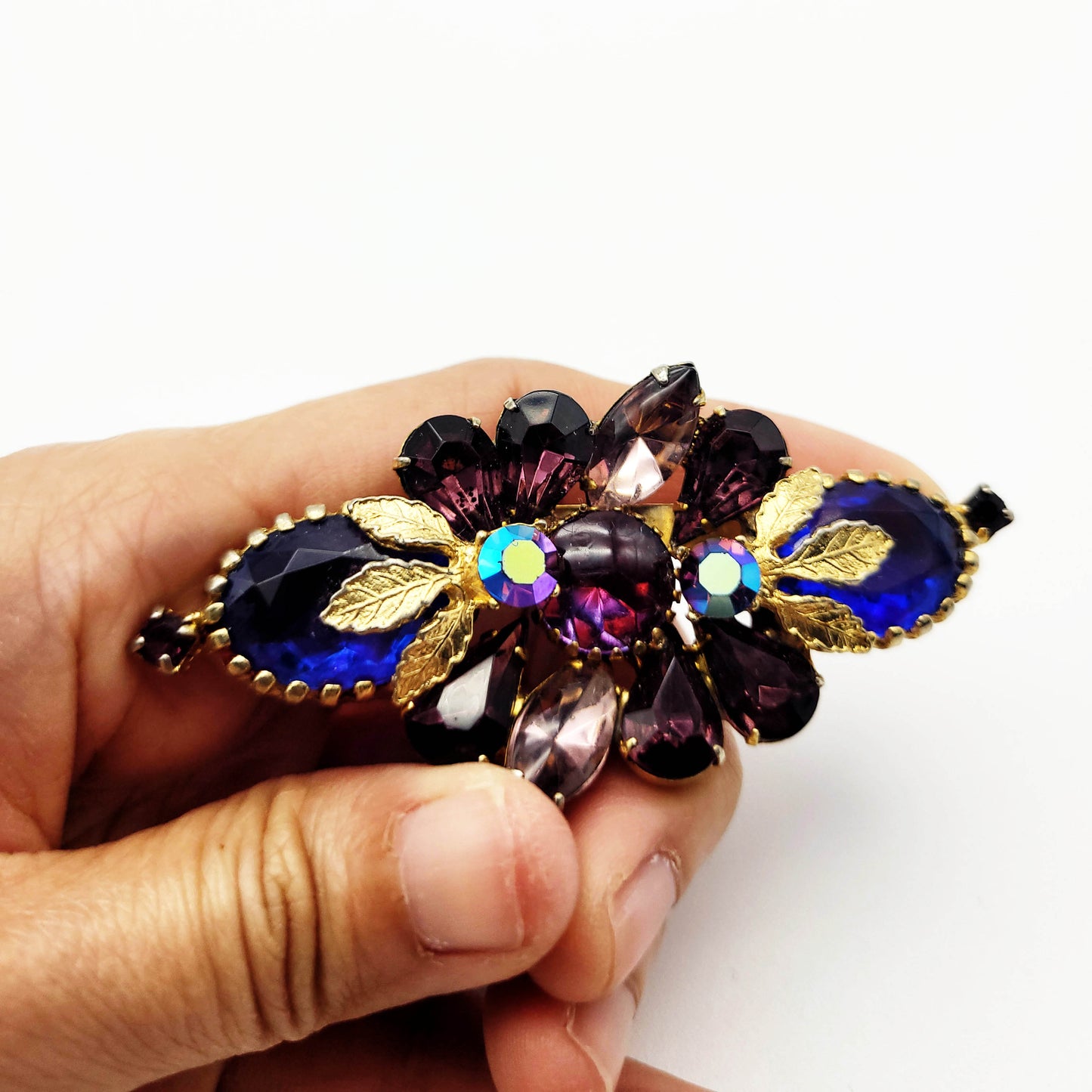 Vintage couture flower brooch