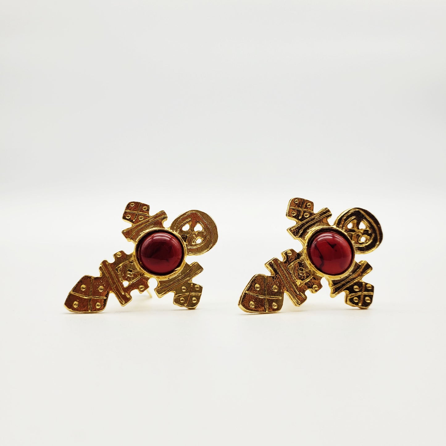 Vintage cross earrings