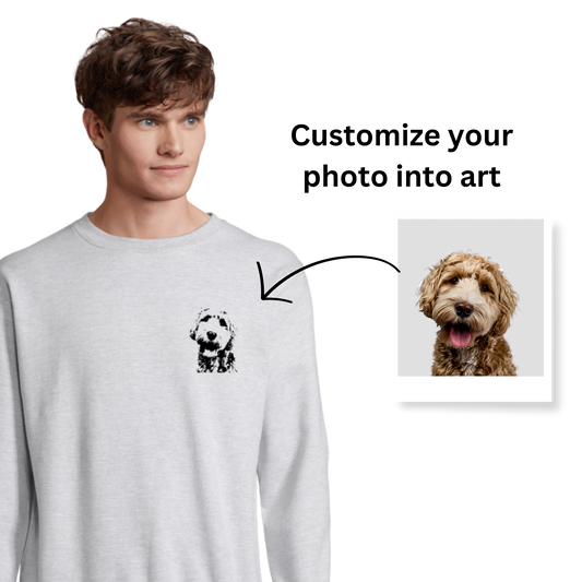 Personalized pet photo sweatshirt