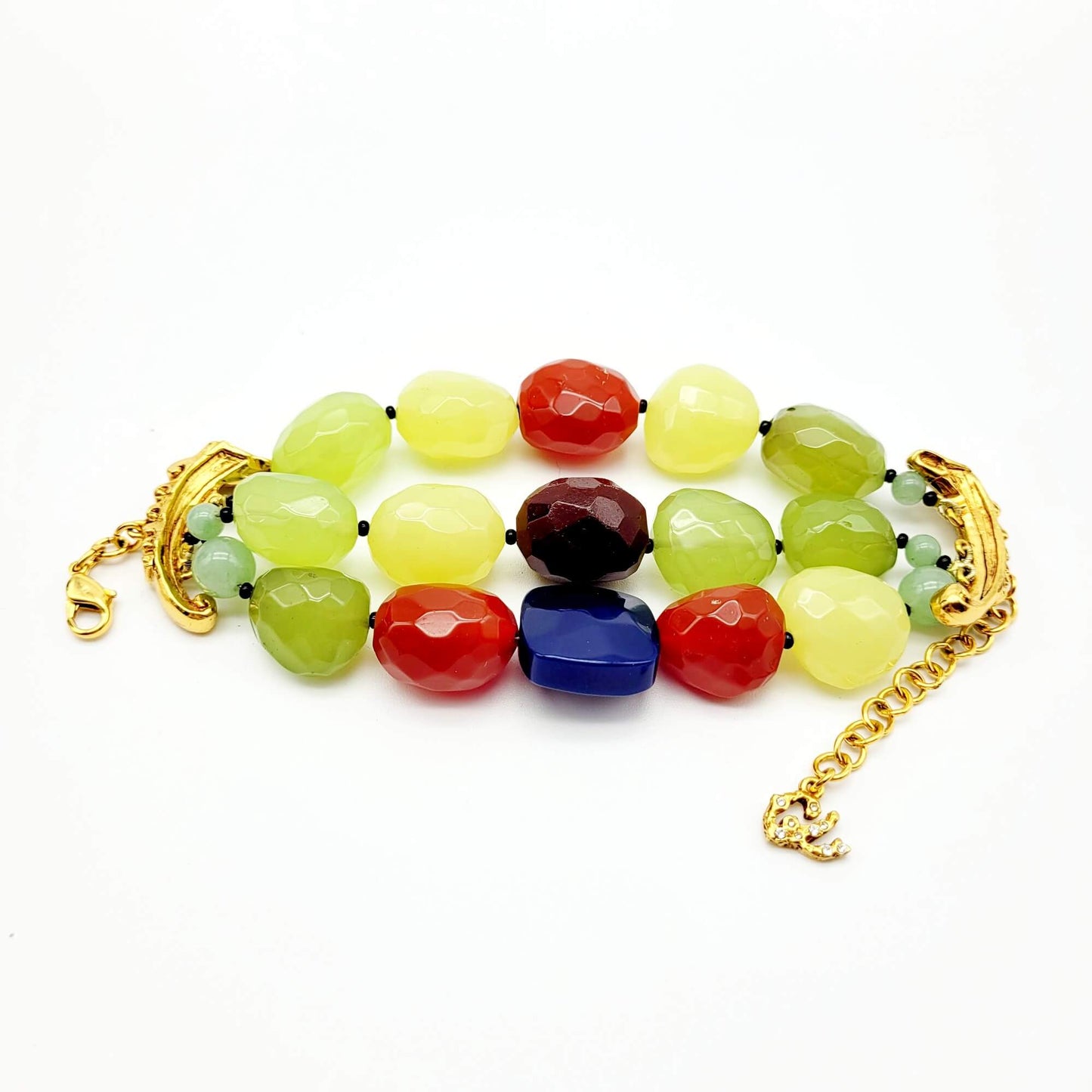 Bracelet de perles multicolore Christian Lacroix vintage original