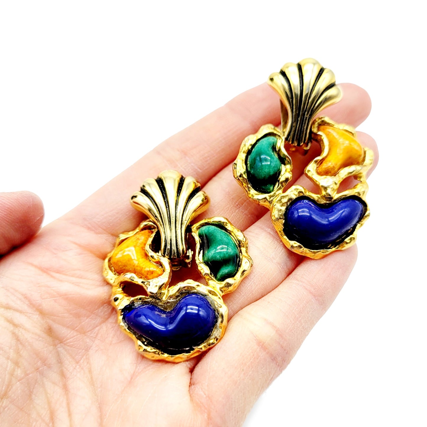Vintage French colorful Earrings