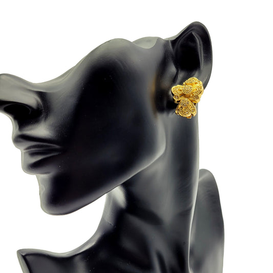 Vintage Christian Dior flower earrings - Secondista