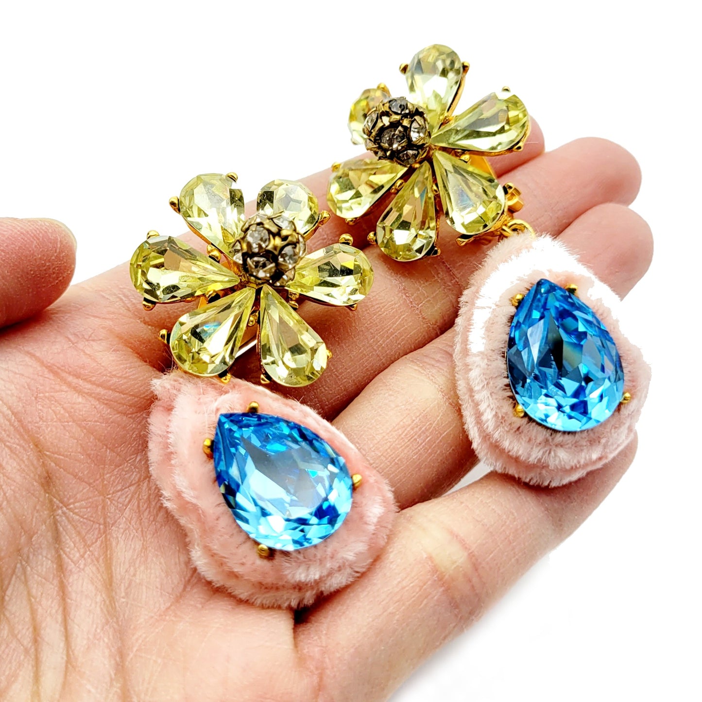 vintage flower earrings