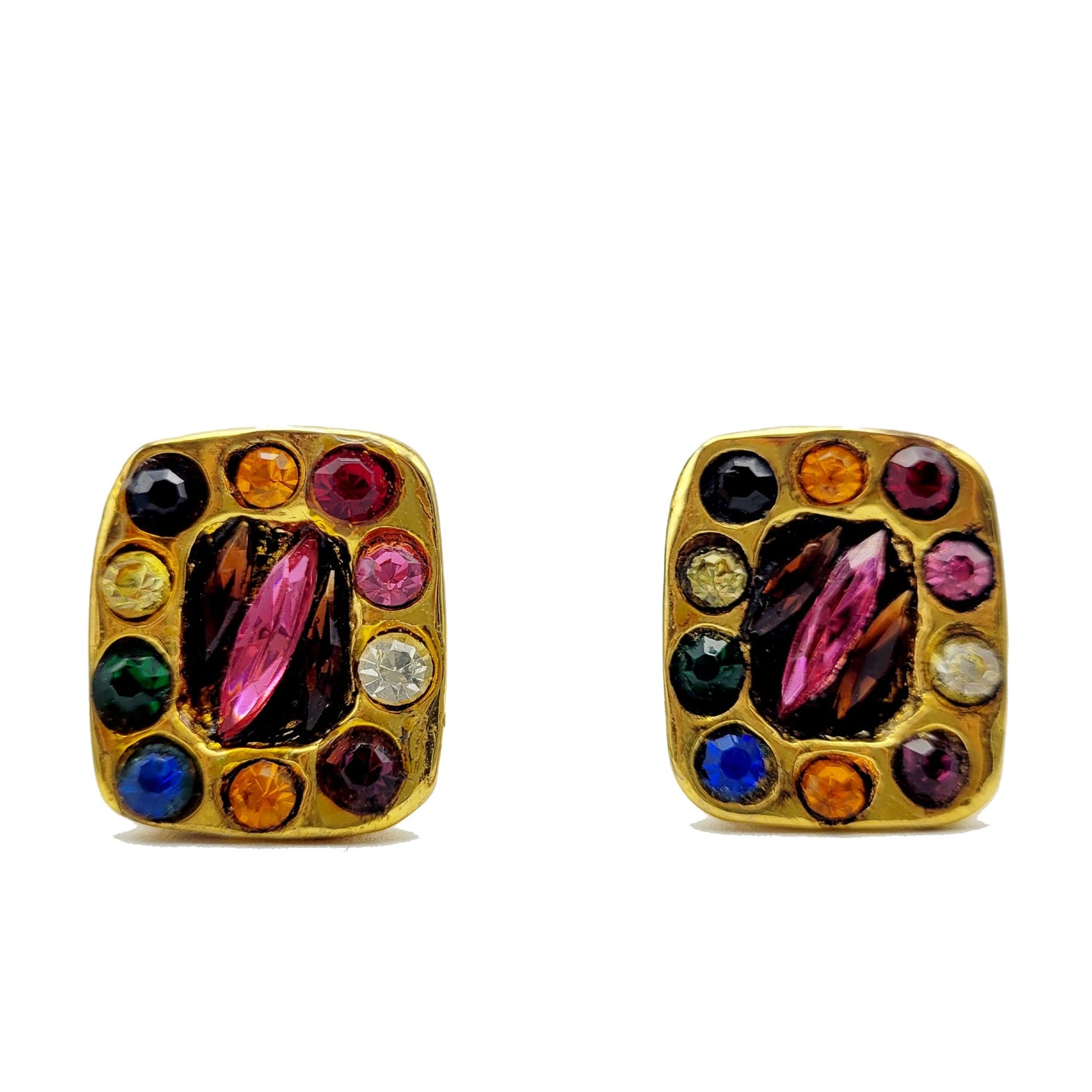 Vintage Kalinger multicolor couture Earrings