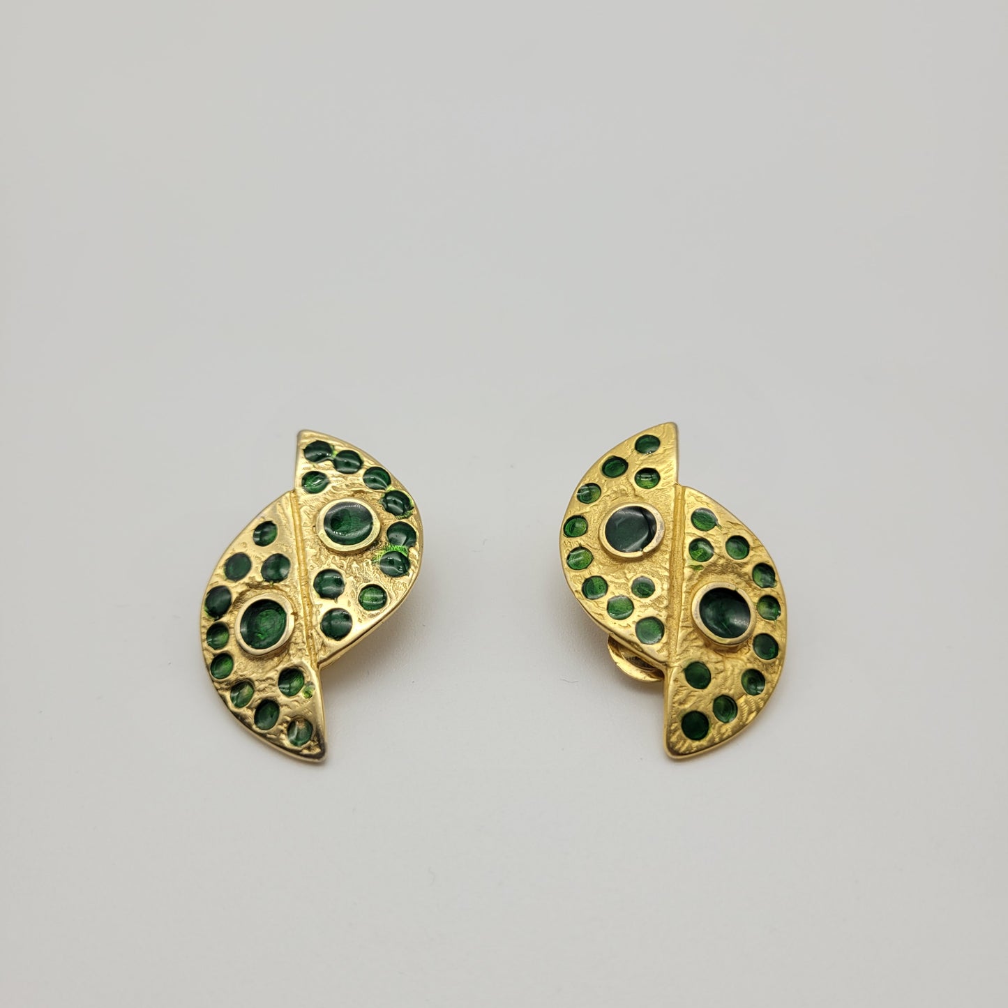 Vintage enamel earrings Pierre Cardin