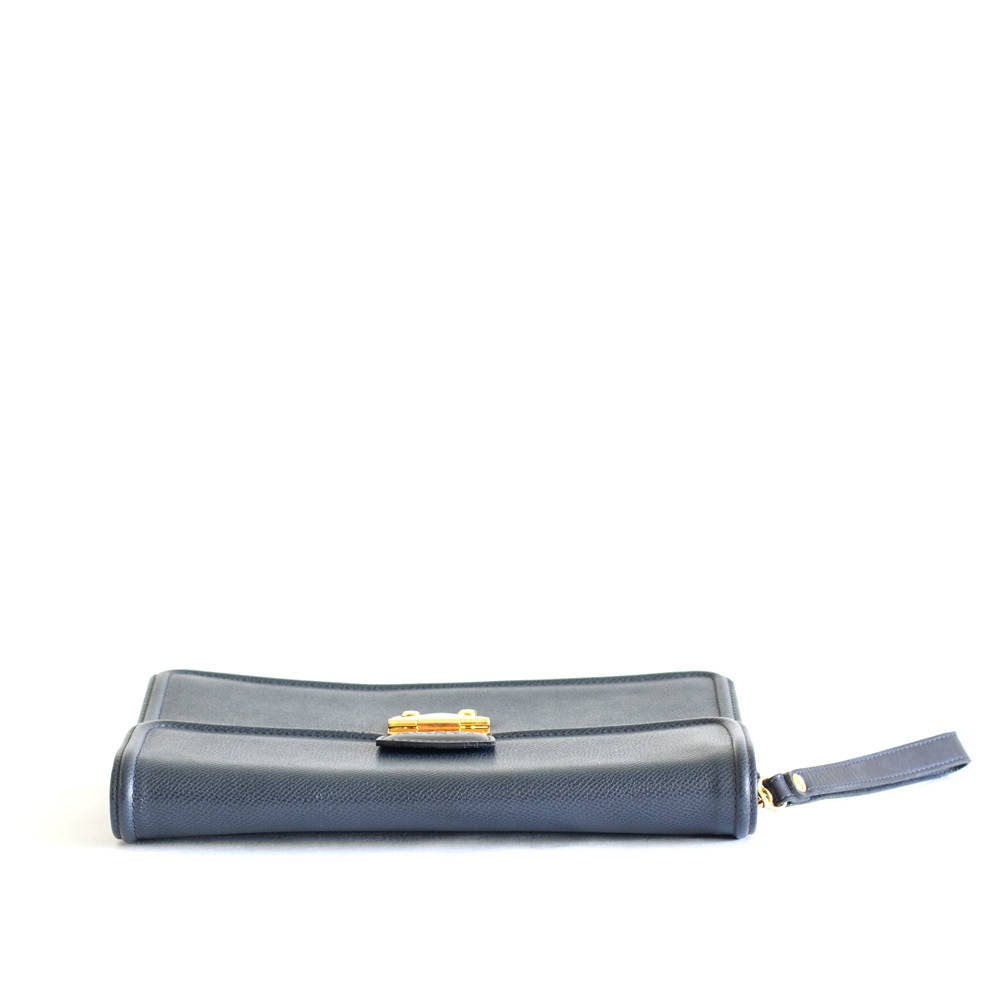 Vintage Lanvin navy Clutch - Secondista