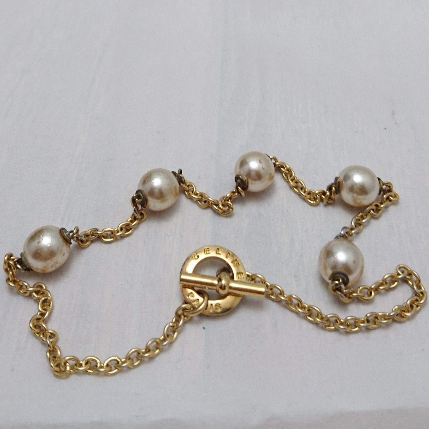 Vintage Céline faux pearl Goldtone Necklace - Secondista