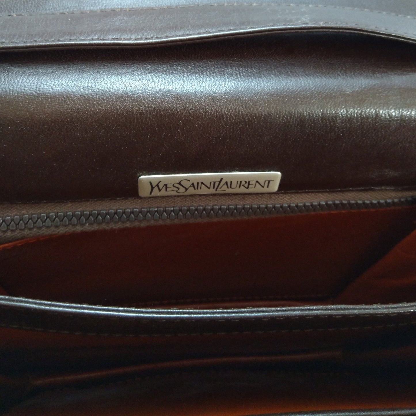 Sac à bandoulière vintage Yves Saint Laurent marron