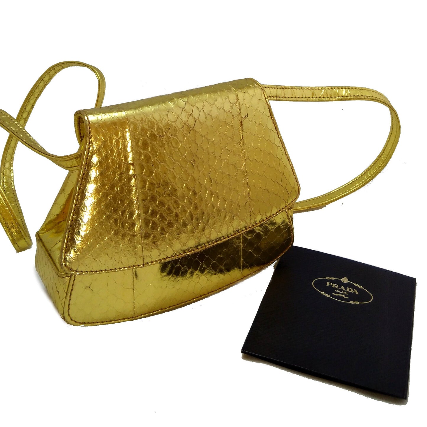 Vintage Prada Gold Crossbody Bag