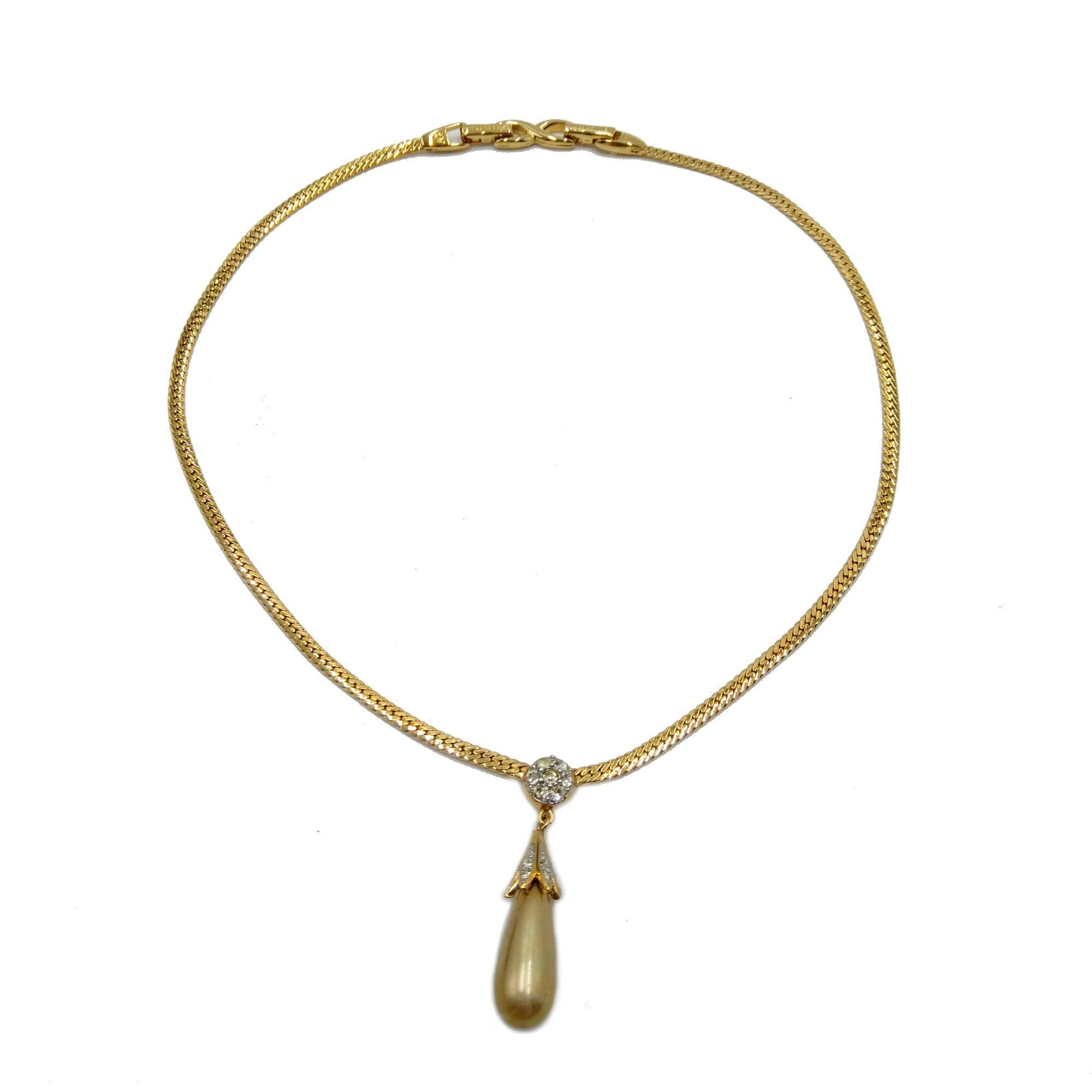 Vintage Nina Ricci tear drop Pendant Necklace - Secondista