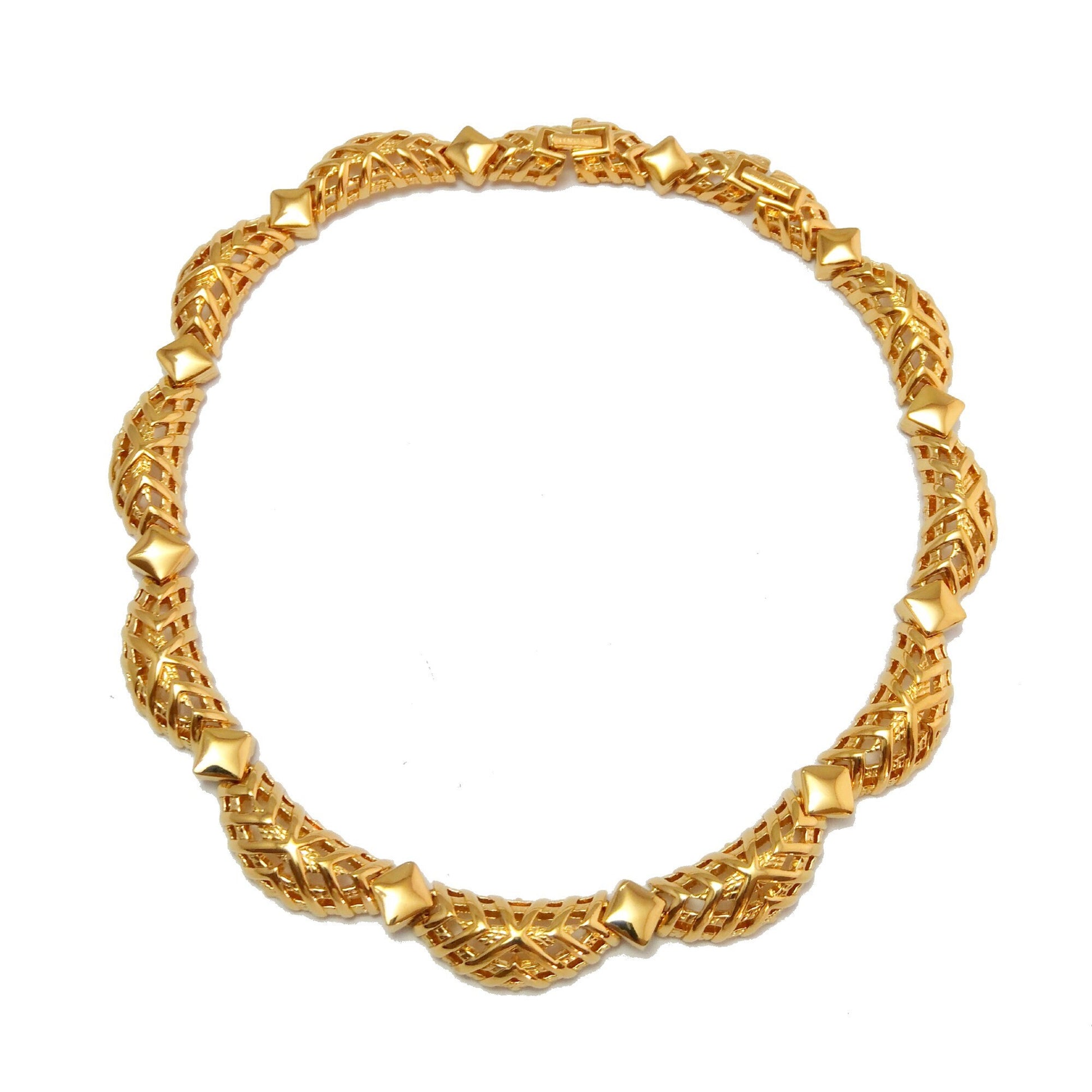 Vintage Nina Ricci Goldtone chunky Necklace - Secondista