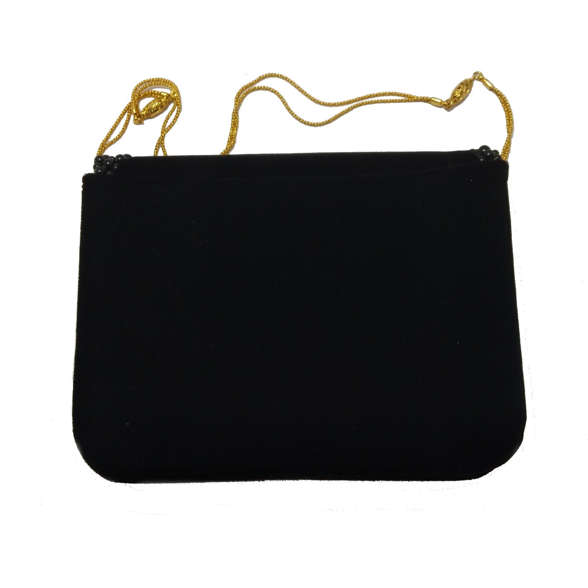 Superbe pochette vintage CHARLES JOURDAN en velours noir, Haute Couture, Cadeau pour elle