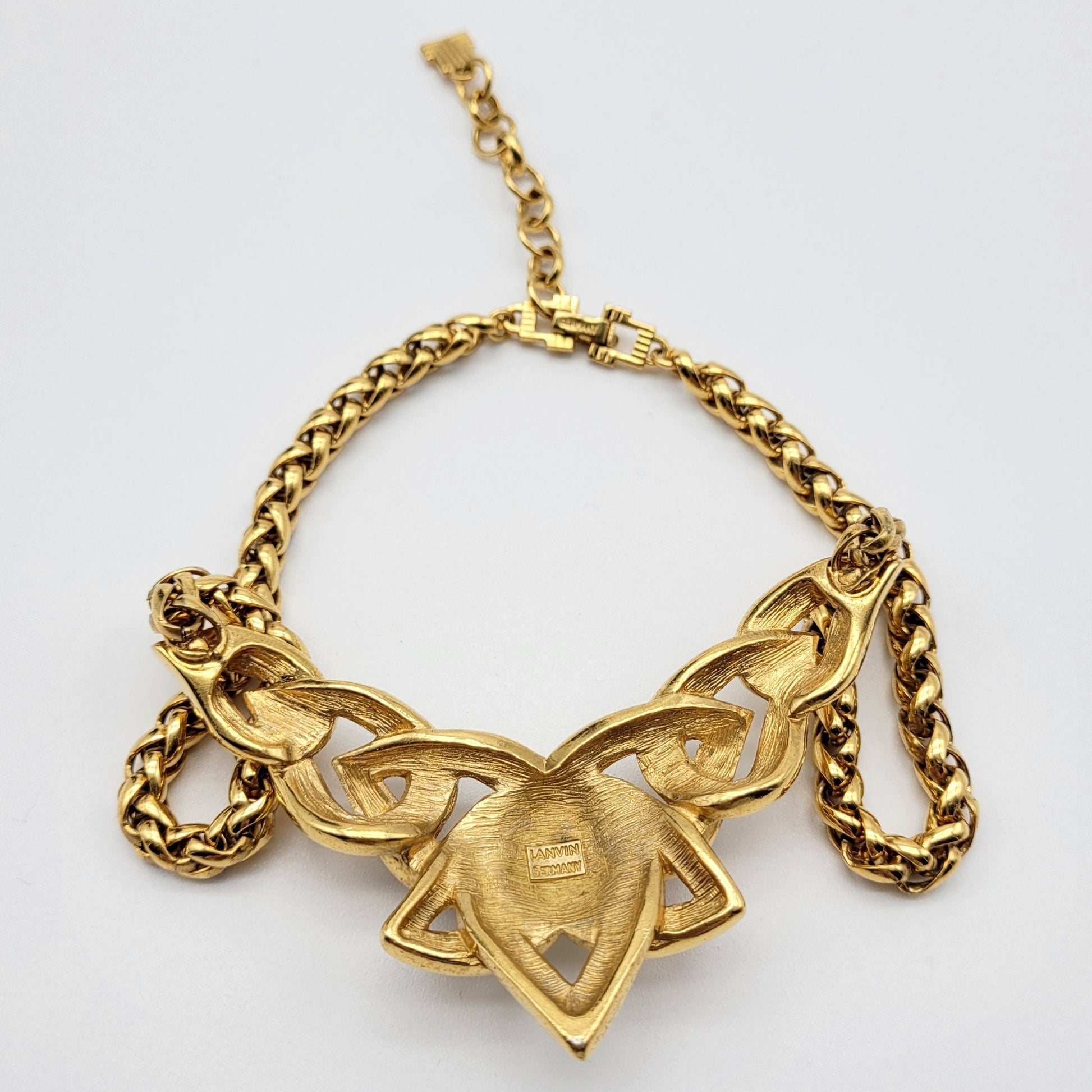 Vintage Lanvin chunky Goldtone Necklace - Secondista