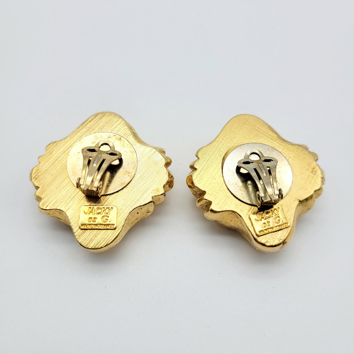 Vintage Jacky De G Goldtone Earrings - Secondista