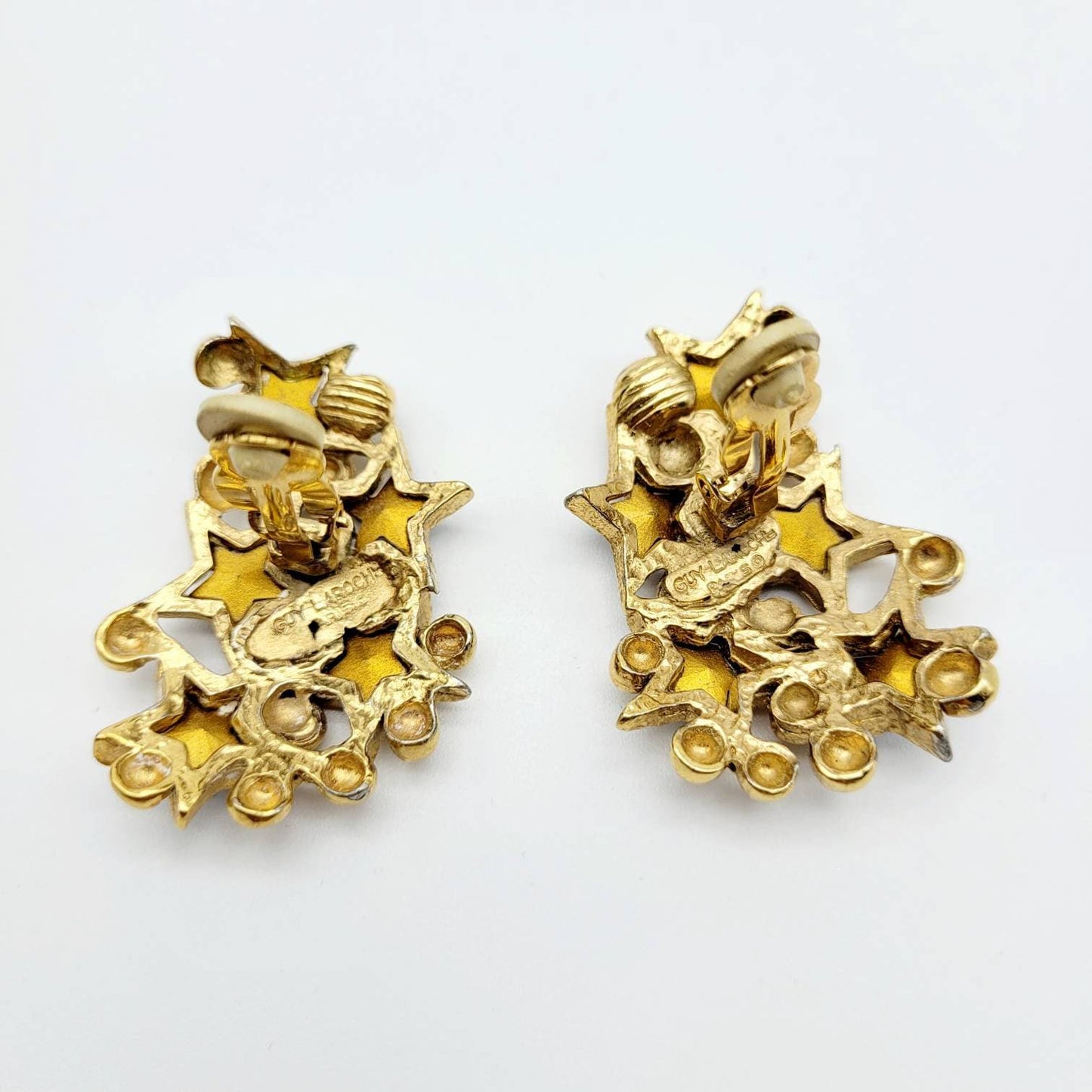 Vintage Guy Laroche blue star Earrings - Secondista