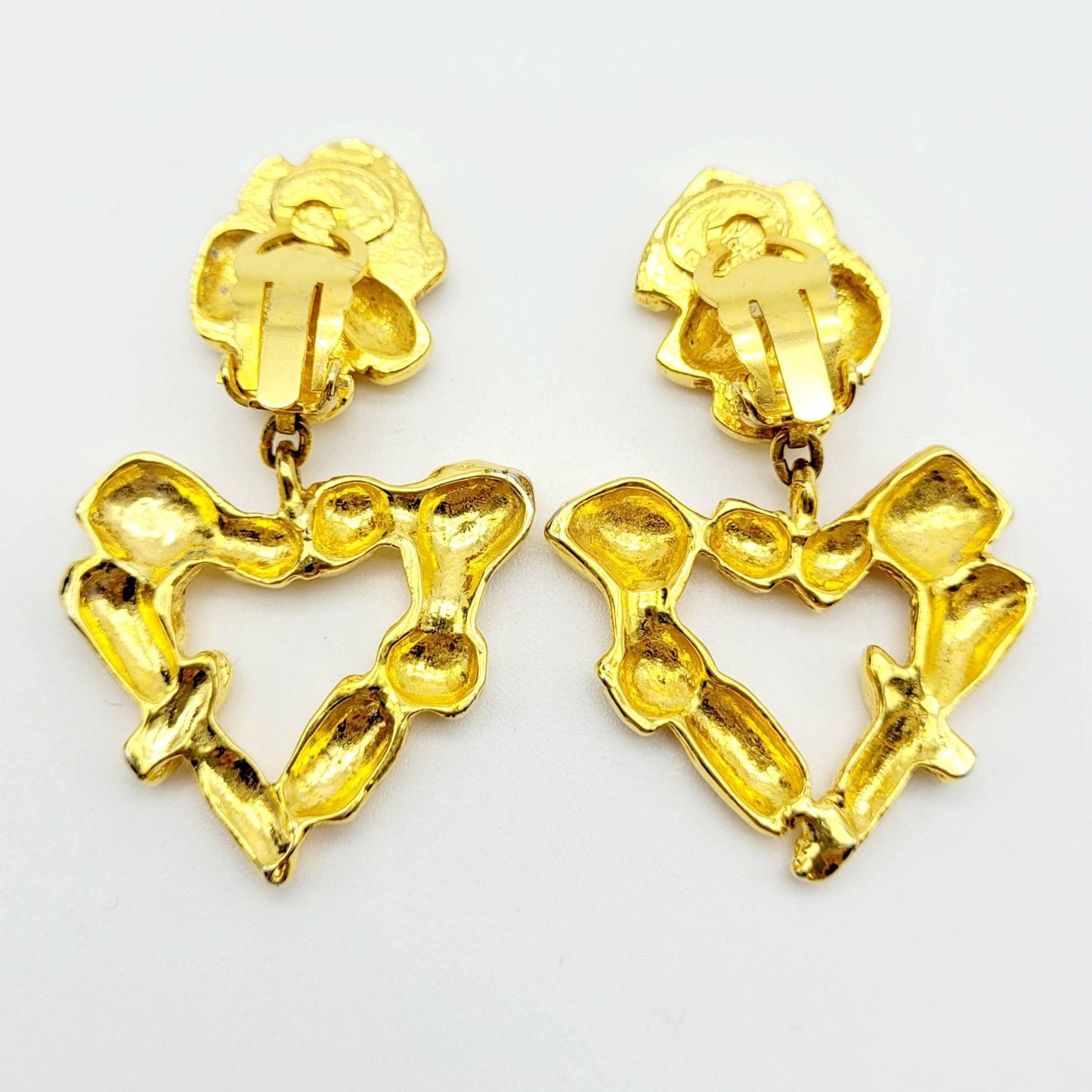 Vintage Christian Lacroix heart dangle Earrings - Secondista