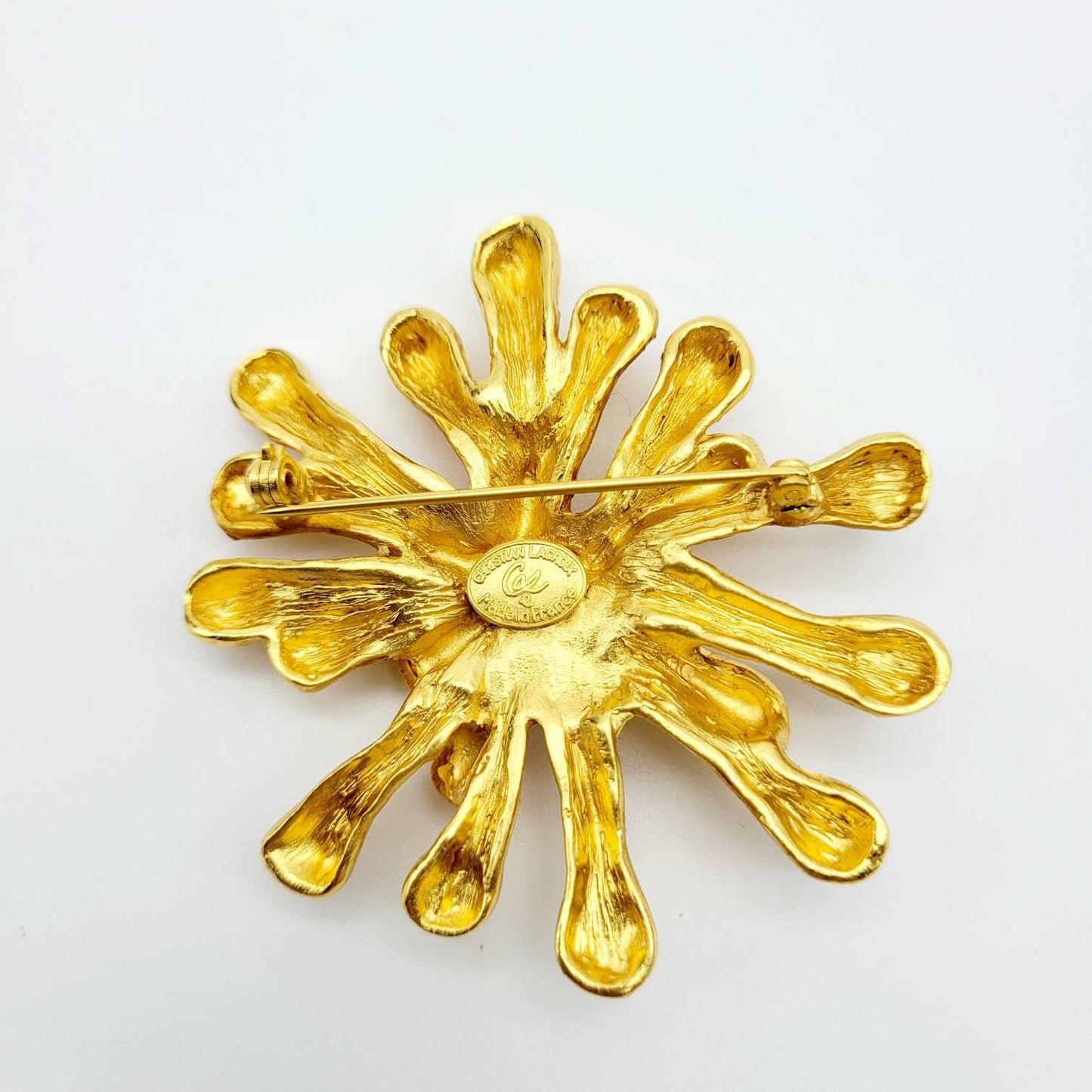 Vintage Impressive Christian Lacroix Goldtone Brooch - Secondista