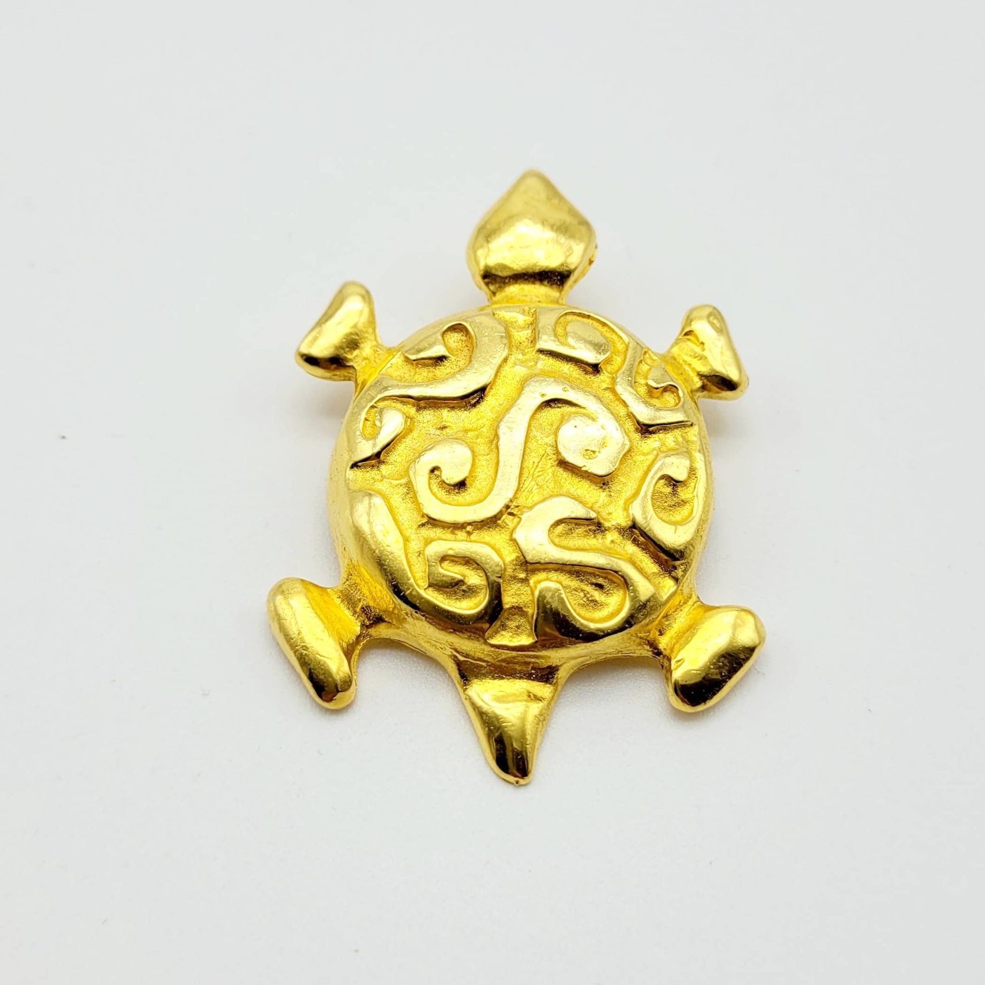 Vintage Édouard Rambaud Gold plated turtle Brooch - Secondista
