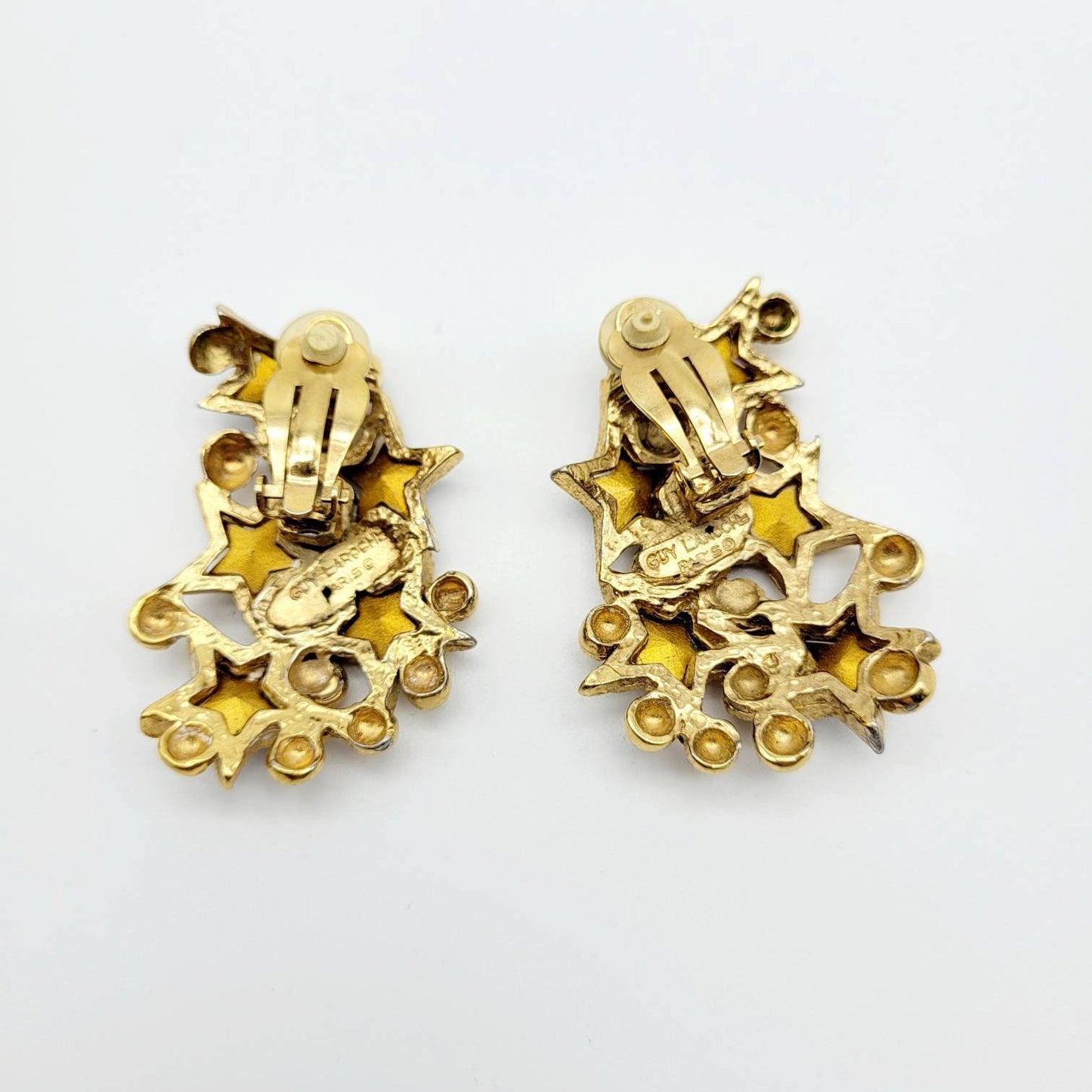 Vintage Guy Laroche blue star Earrings - Secondista