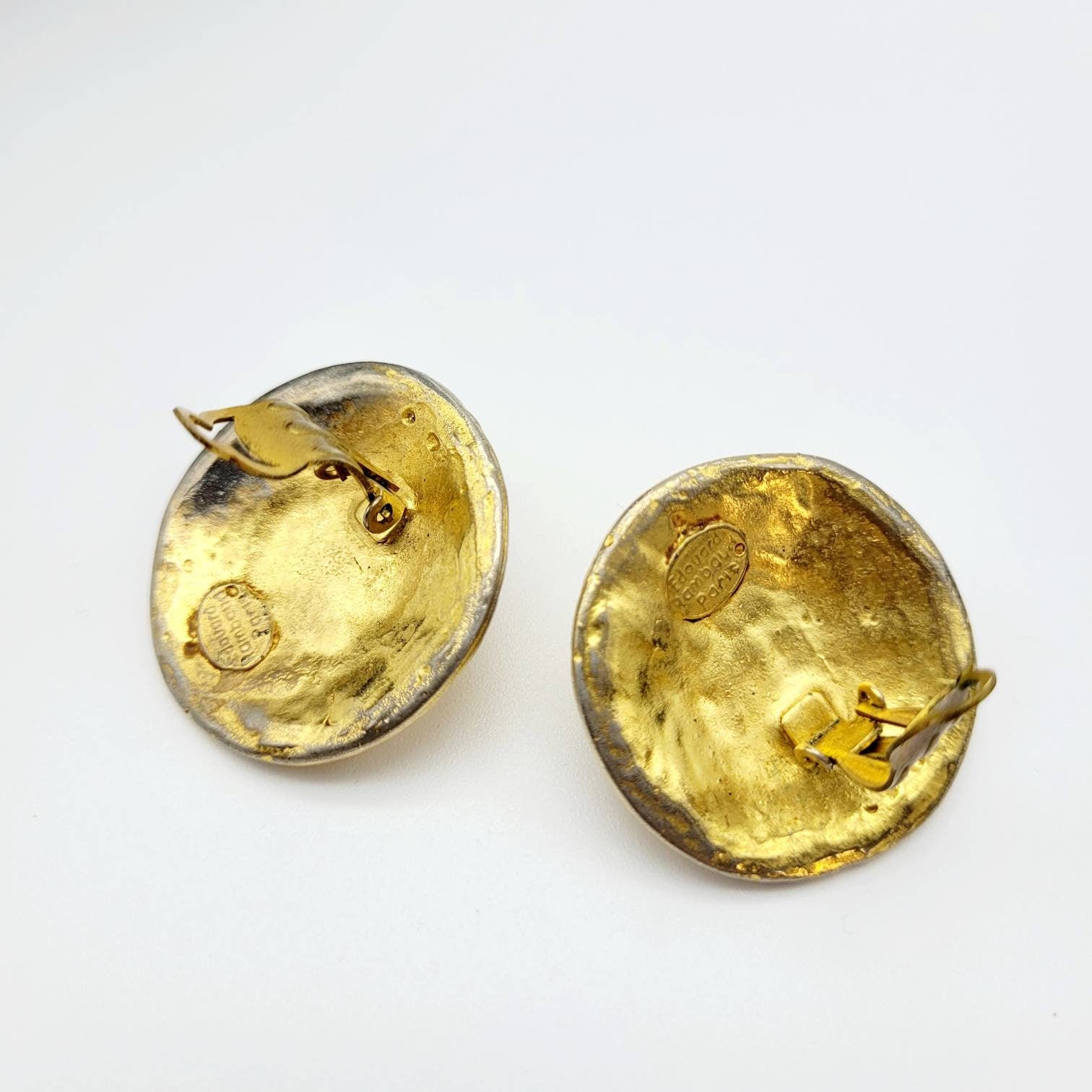Vintage Édouard Rambaud melted glass Earrings - Secondista