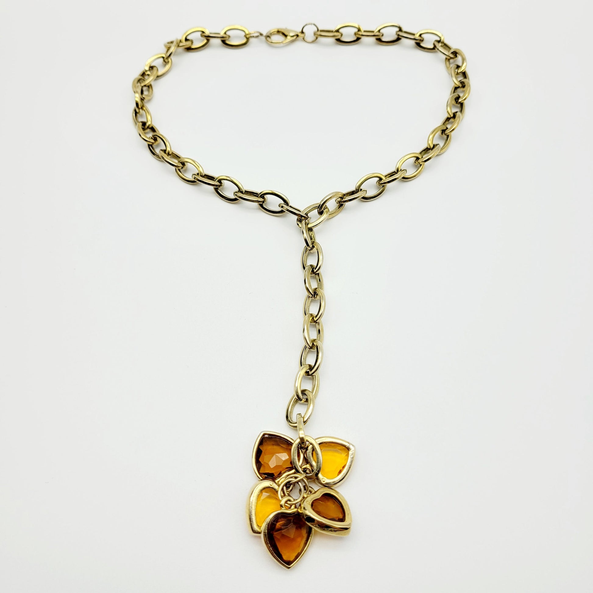 Vintage French heart Chain Necklace - Secondista