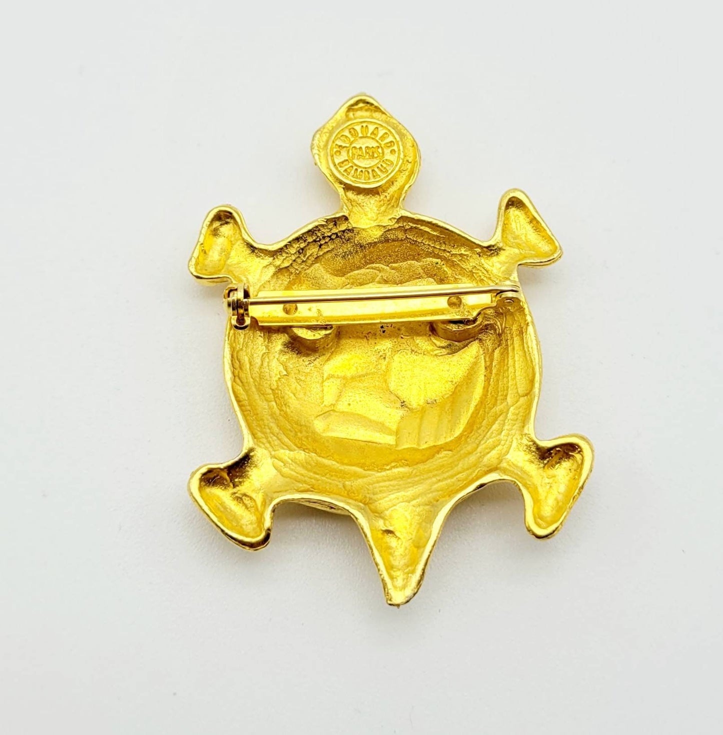 Vintage Édouard Rambaud Gold plated turtle Brooch - Secondista