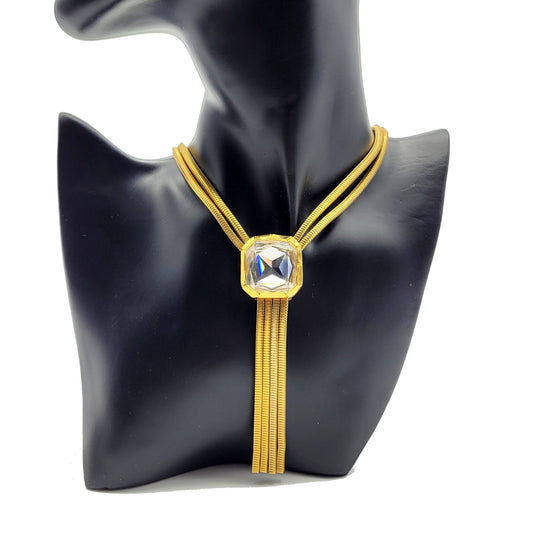 Collier vintage magnifique cristal Yves Saint Laurent