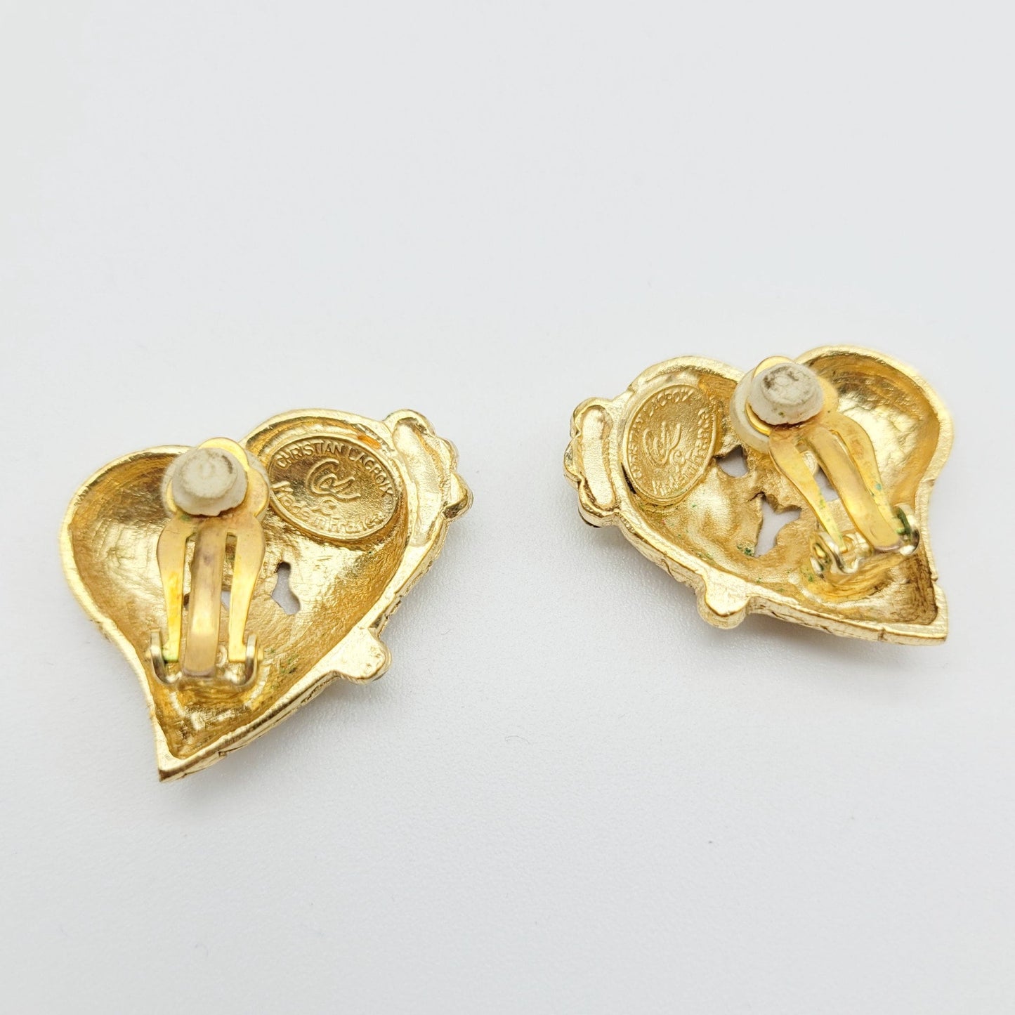 Vintage Christian Lacroix heart Earrings - Secondista