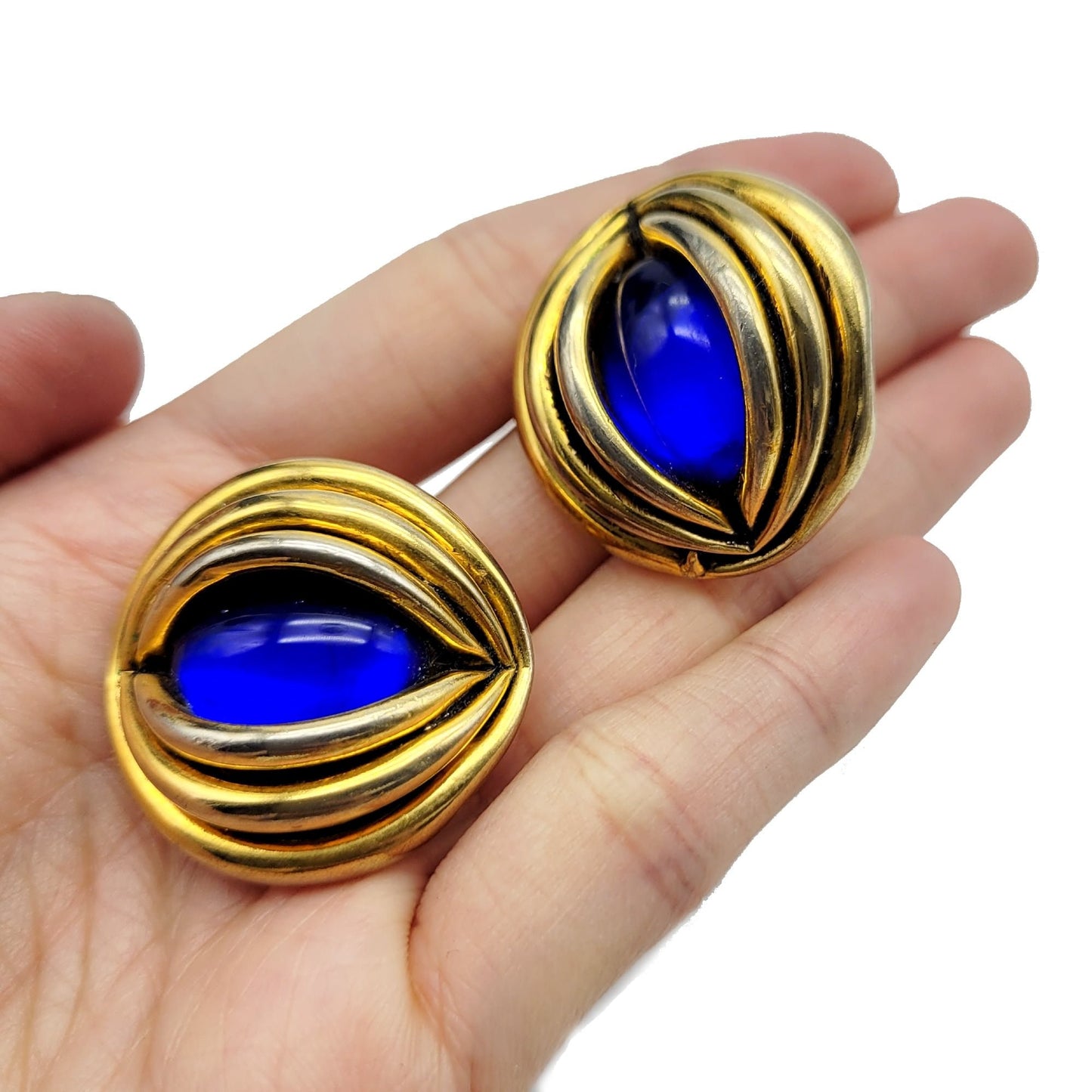 Vintage Taratata blue clip Earrings - Secondista